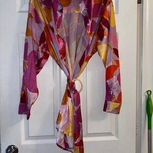 Colorful Abstract Button-Up Shirt